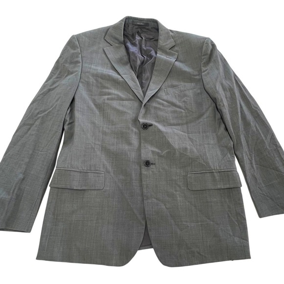 Z Zegna Blazer Mens 54 Grey 100% Wool Two Button Sport Coat Kilgore Trout